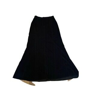 Vintage Tuzzi Mermaid Black Maxi Skirt Sz 10 Steampunk Whimsigoth Grunge Witchy